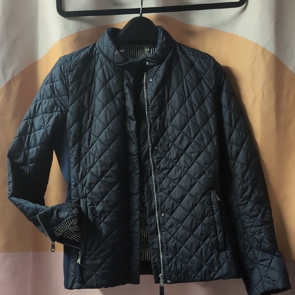 MaxMara Weekend Quilted Navy Jacket Size 2